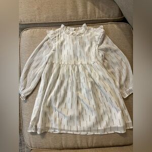 Janie and Jack Cream girl dresses with Gold Accents